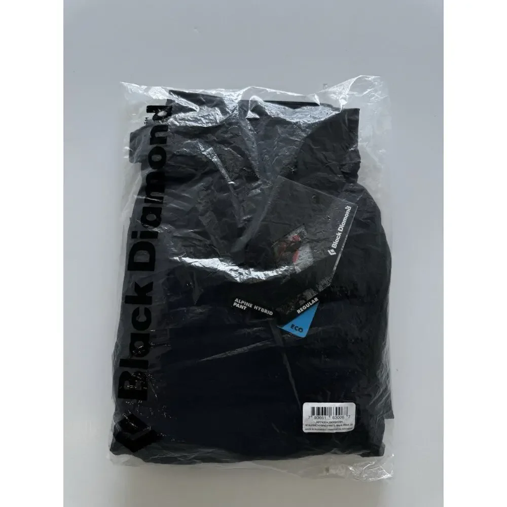 Black Diamond Alpine Hybrid Pants Men’s Black Size 28